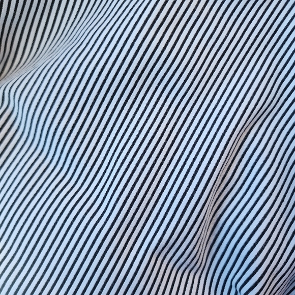 Talbots Hampshire Ankle Pants Womens Size 16P White Grey Striped Cotton Stretch - Picture 8 of 11